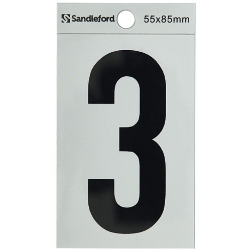 SANDLEFORD SELF ADHESIVE NUMBER H60mm - No.3